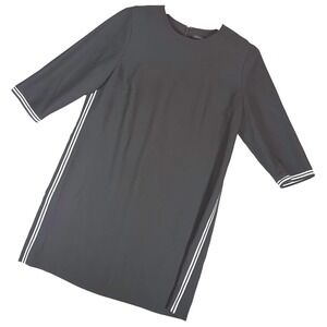 Banana Republic Dress Womens 14 Black WhiteTrim Career Work Office Slimming